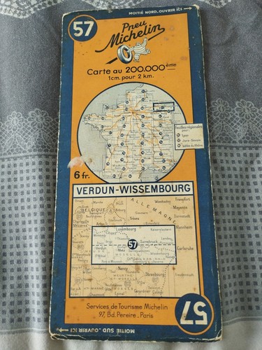 Carte michelin verdun - carte, n°