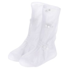 M Réutilisable Pluie Botte Couverture Antidérapant Galoshes Neige Bottes Blanc