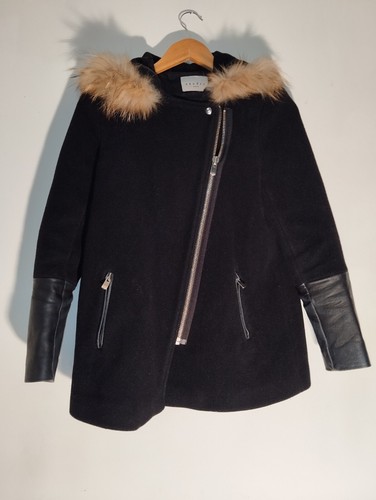 Manteau sandro noir laine - manteau,