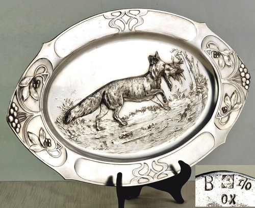 Bol art nouveau chasse - bol, renard