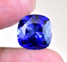 Coussin naturel bleu royal saphir de Ceylan 11,30 ct certifié pierre précieus...