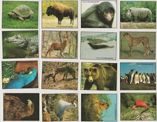 VACHE QUI RIT SERIE COMPLETE DES 20 ANIMAUX WWF DE 1987 IMAGES MAGNIFIQUES RARES