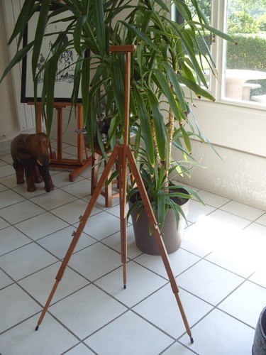 Ancien chevalet bois peintre - chevalet,