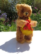 OURS-TRICOTEUR-AUTOMATE-JOUET  MECANIQUE-JOUET ANCIEN -TRICOT-AVEC CLE- P