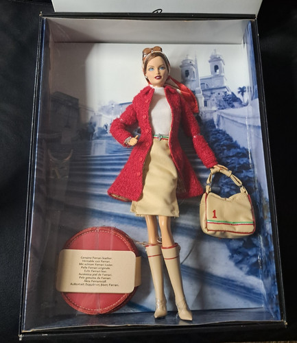 Barbie ferrari gold - label, 2007