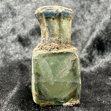 Très rare minuscule flacon d'encre unique en verre romain ancien