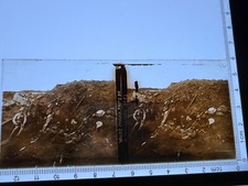 PLAQUE DE VERRE STEREOSCOPIQUE WW1/1914-1918/1 GUERRE MONDIAL PLANOX 6X13cm "B3"