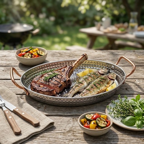 Poêle paella acier - poêle, à