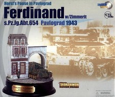 DRAGON ARMOR 1/72 MILITAIRE TANK CHAR FERDINAND + DIORAMA Pavlograd 1943 60202