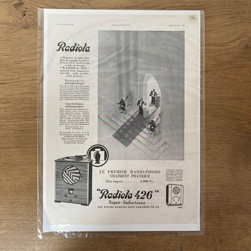 Publicité 1932 radiola - publicitÉ,