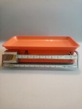 ⚖️ Ancienne Balance de cuisine Mécanique Vintage rétro orange 10 kg année 1970