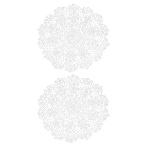 2pcs napperons crochet main - 2pcs,