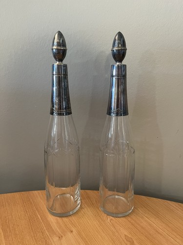 Paire flacons anciens en - flacons,