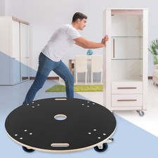 Chariot de transport à roulettes pivotantes 2 freins 800kg de charge rond Ø 87cm