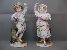 2884* figurine couple danseur castagnette porcelaine saxe , meissen ?  ancien