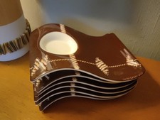 6 Soucoupes Villeroy & Boch "New Wave Nahama "