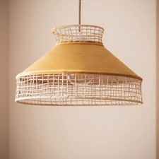 Suspension Rotin et Tissus