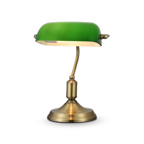 Lampe banquier vert - vert, laiton