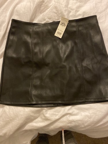 Jupe cuir noir miss - noir,