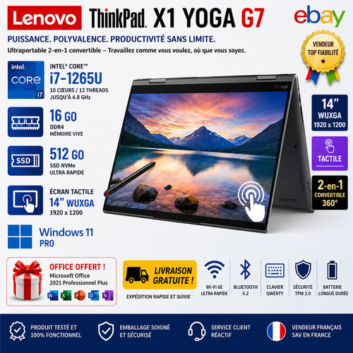 Lenovo yoga i7 1265u - g7, i7-1265u