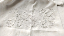 Drap lin monogrammé - drap, mt