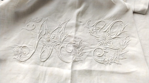Drap lin monogrammé - en, mt