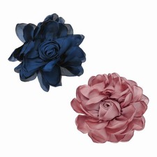 Broche fleur en tissu grande