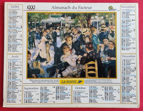 Calendrier almanach des postes - des,