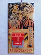 Ancien thermomètre-baromètre-calendrier Quotidien de presse LE PROVENCAL journal