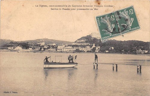 Cpa neptune canot - 83, le