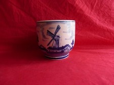 cache pot delft,décor moulin