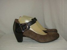 PERLATO Escarpins à bride P.40 (chausse grand) Cuir et Daim