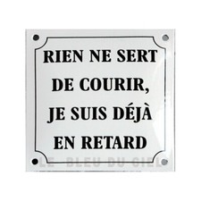 plaque émaillée humoristique