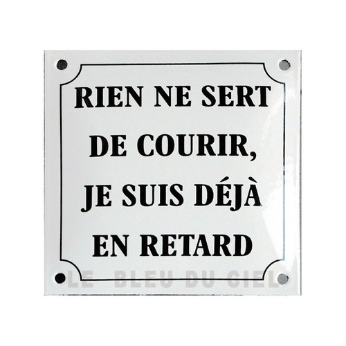 Plaque émaillée humoristique - plaque,