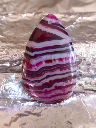 Pendentif larme agate - pendentif, en