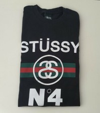 Tee Noir STUSSY No. 4 Taille S