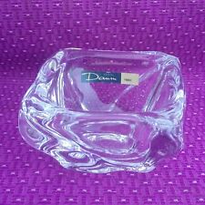 Vintage 60/70's: Beau cendrier en cristal signé Daum France avec étiquette.  C11