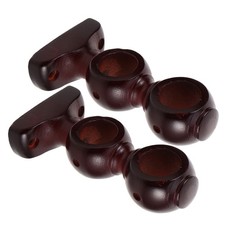  Lot de 2 supports de tringle à rideaux : support double en bois pour tringle de