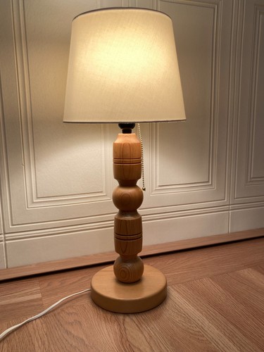 Lampe bois massif design - lampe,