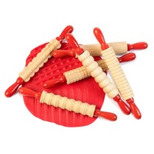 EC Mini Pattern Rolling Pin Clay Tools 19cm 6 Ensemble Âges Trois Ans Et Plus