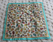 Ancien foulard carré soie