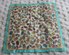 Ancien foulard carré soie Jacques Esterel années 60/70 seventies vintage