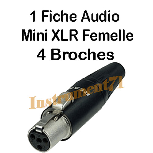 Fiche mini xlr - 1, broches
