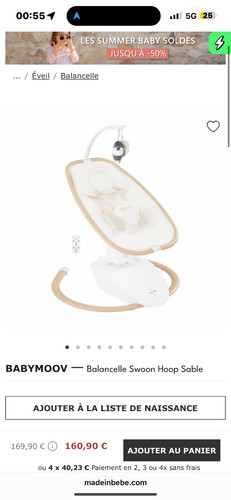 Balancelle bebe neuve - balancelle, jamais