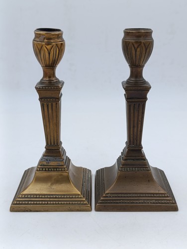 Paire bougeoirs anciens - de,