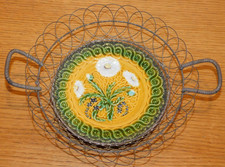 vintage ANCIEN assiette panier corbeille en CERAMIQUE Marguerite SARREGUEMINES ?