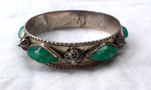 Bracelet ancien metal argent - bracelet,