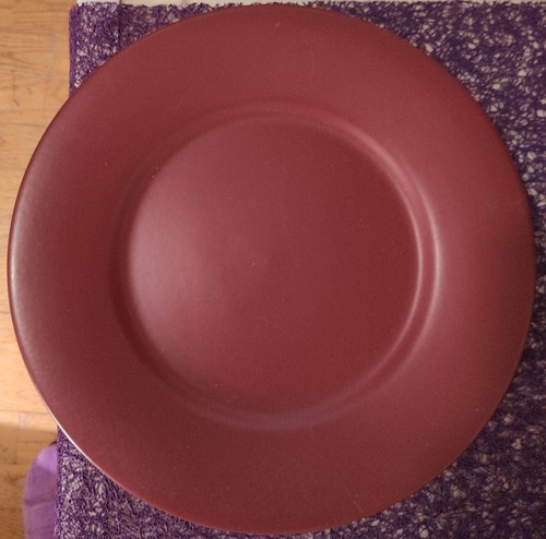 Sous assiettes bordeaux - assiettes,