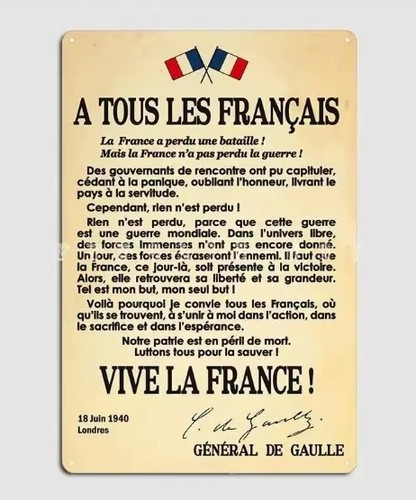 Plaque murale appel juin - plaque, du