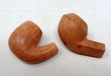 Lot de 2 têtes de pipe anciennes en bruyère - Jamais utilisées